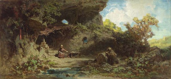 A Hermit in the Mountains od Carl Spitzweg