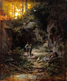 The meeting in the woods. od Carl Spitzweg
