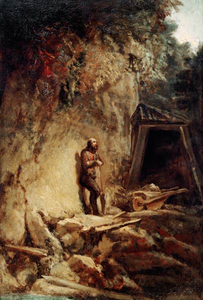 C.Spitzweg / The Miner / Paint./ 1849/54 od Carl Spitzweg