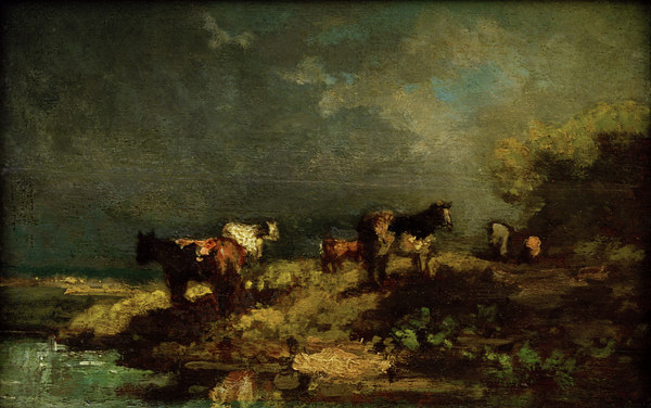 C.Spitzweg, Kühe in Landschaft od Carl Spitzweg
