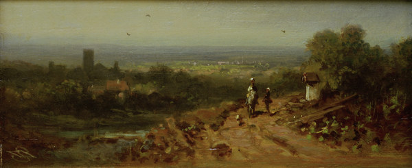 C.Spitzweg, Landschaft mit Reiter od Carl Spitzweg