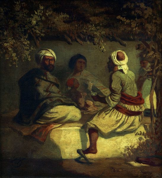 C.Spitzweg, Türken in einer Laube od Carl Spitzweg