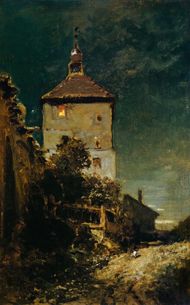 The Tower in Schwandorf od Carl Spitzweg