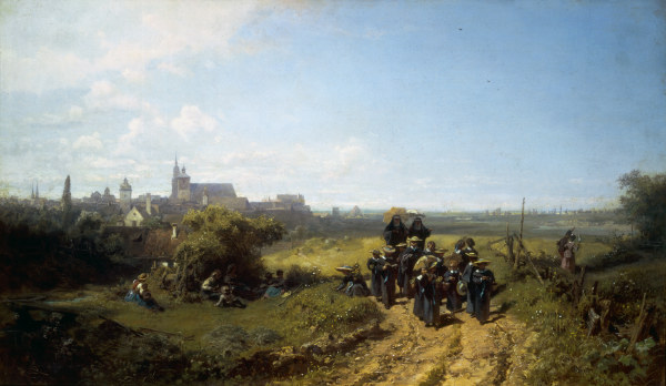 Spitzweg / Walk with Institute / c. 1860 od Carl Spitzweg
