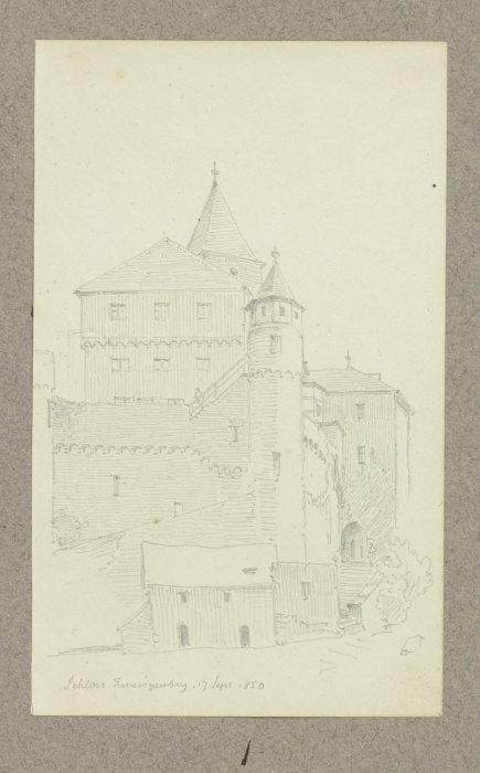 Ansicht von Burg Zwingenberg od Carl Theodor Reiffenstein