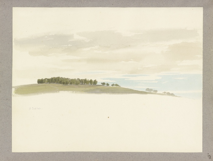 Baumbestandene Hügelkuppe od Carl Theodor Reiffenstein
