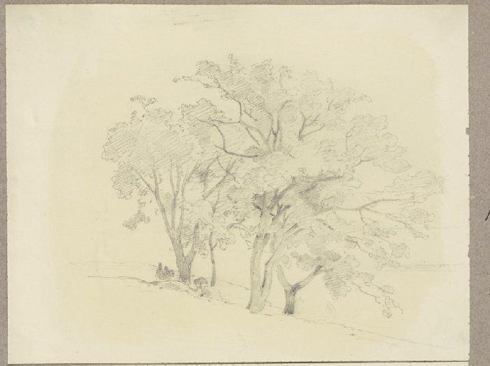 Baumgruppe an einem Hang od Carl Theodor Reiffenstein