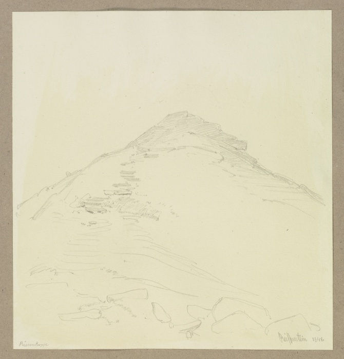 Die Schneekoppe im Riesengebirge od Carl Theodor Reiffenstein