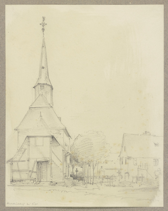 Dorfkirche in Unterliederbach od Carl Theodor Reiffenstein