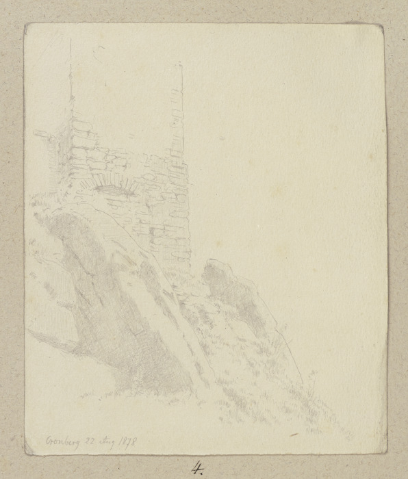 Felshang unterhalb der Burg Kronberg od Carl Theodor Reiffenstein