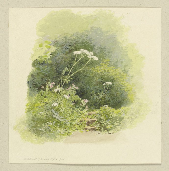 Gartenpartie in Michelstadt od Carl Theodor Reiffenstein