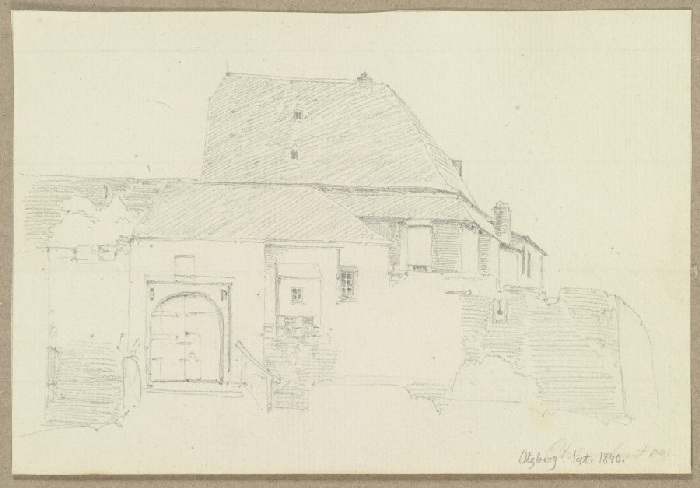Gebäudeensemble in Otzberg od Carl Theodor Reiffenstein