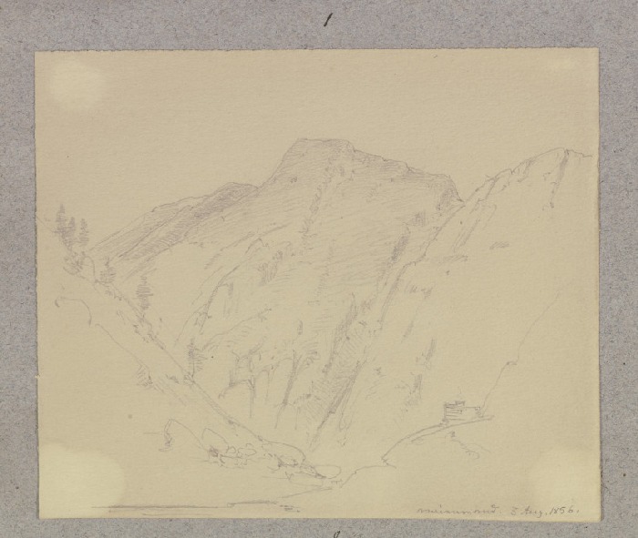 Gebirgswand in den Alpen od Carl Theodor Reiffenstein