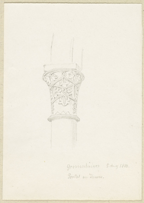 Kapitell am Portal des Turmes von St. Georg in Großenlüder od Carl Theodor Reiffenstein