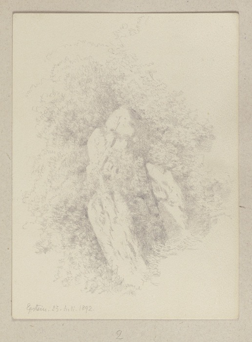 Partie einer Felswand bei Eppstein od Carl Theodor Reiffenstein