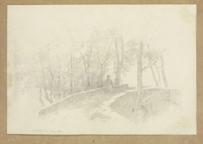 Stone bridge in Walluf od Carl Theodor Reiffenstein