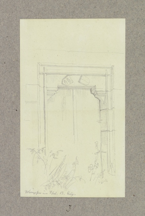 Tür mit zwei Wappen im Sturz, in Wimpfen od Carl Theodor Reiffenstein