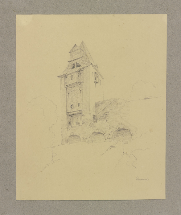 Tower in Oberwesel od Carl Theodor Reiffenstein