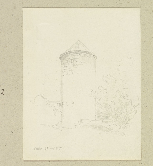 Tower in Wetter od Carl Theodor Reiffenstein