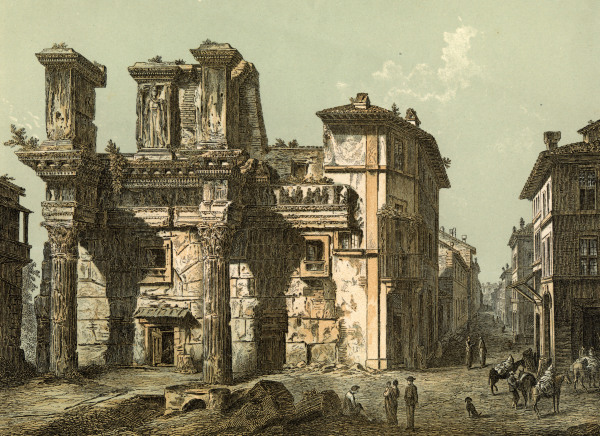 Rome , Forum of Nerva od Carl Votteler