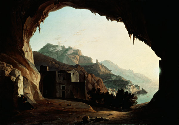 Grotto near Amalfi, c.1828 (oil on canvas) od Carl Wilhelm Götzloff