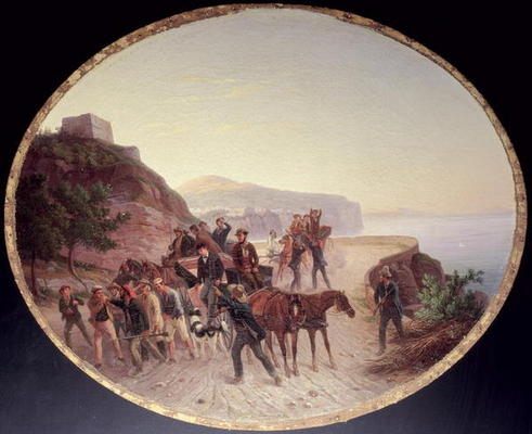 The Capture of Guido Edmondo, c.1864 (oil on canvas on wood) od Carl Wilhelm Götzloff