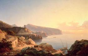 The Gulf of Sorrento, near Vico, c.1855 (oil on canvas)