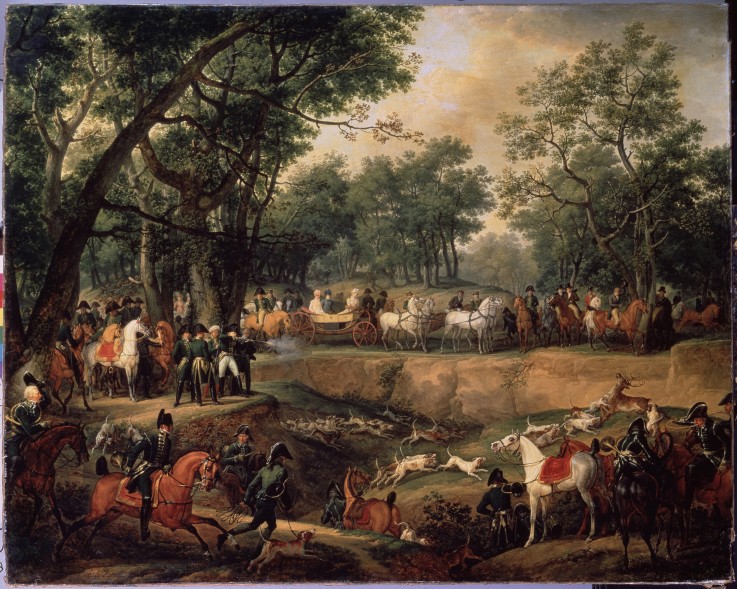Napoleon on a Hunt in the Compiègne Forest od Carle Vernet
