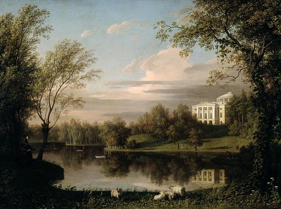 View of the Pavlovsk Palace, c.1800 od Carl Ferdinand von Kugelgen