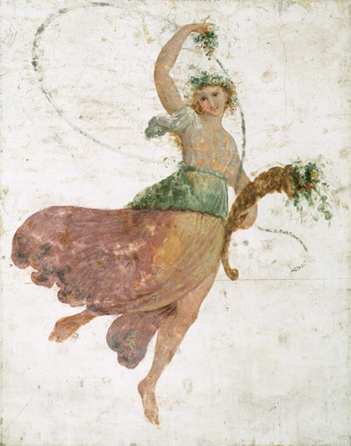 Young Dancer with a Cornucopia and a Bunch of Grapes od Carlo Bevilacqua