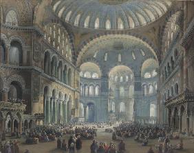 Interior of the Hagia Sophia in Constantinople