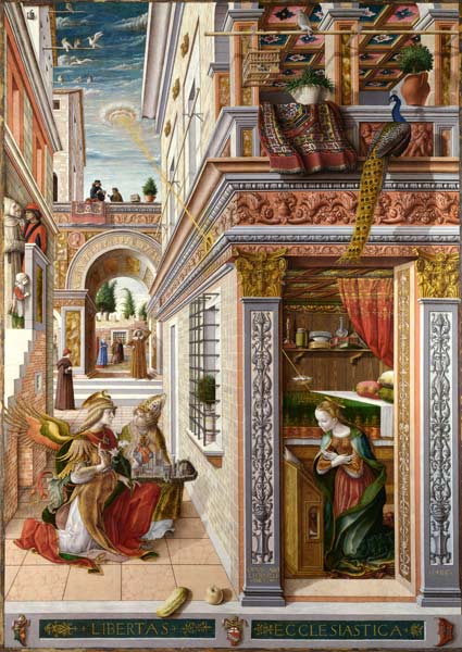Verkuendigung an Maria mit dem Heiligen Emidius od Carlo Crivelli