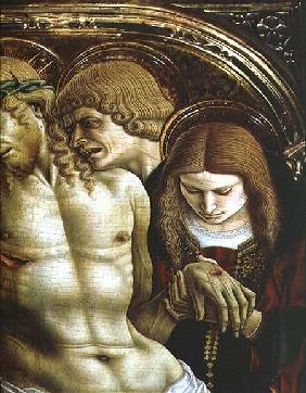 Lamentation of the Dead Christ, detail from the Sant'Emidio polyptych