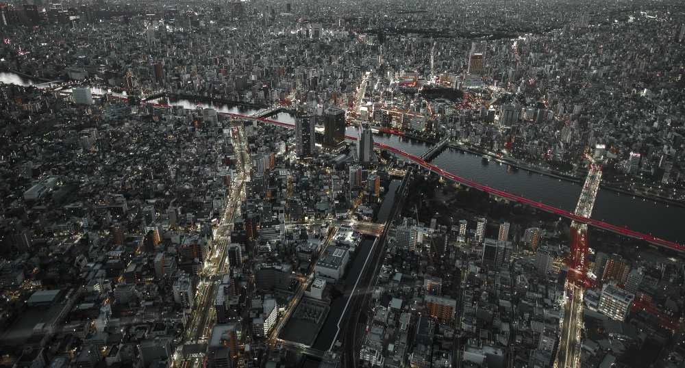 Red Line in the dark Tokyo. od Carmine Chiriaco