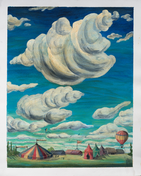 Big Clouds Over Circus Tents od Carolyn  Hubbard-Ford