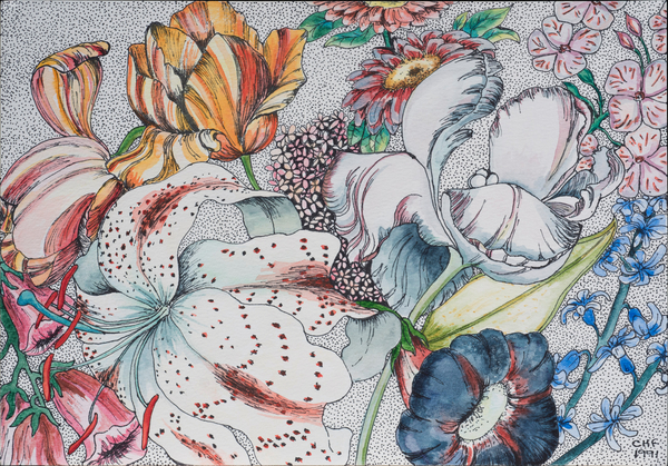 Jumbled Flowers od Carolyn  Hubbard-Ford