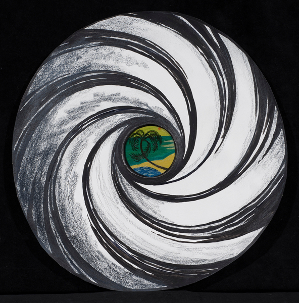 Lense Swirl with Palm Tree od Carolyn  Hubbard-Ford