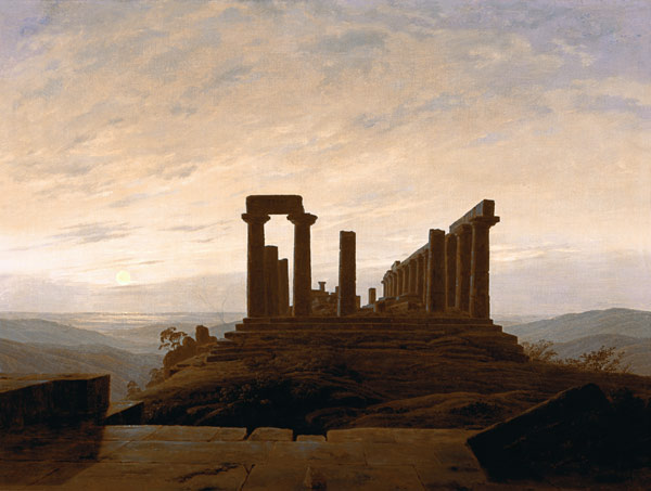 The June temple in Agrigent. od Caspar David Friedrich