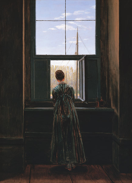 Woman at the window od Caspar David Friedrich