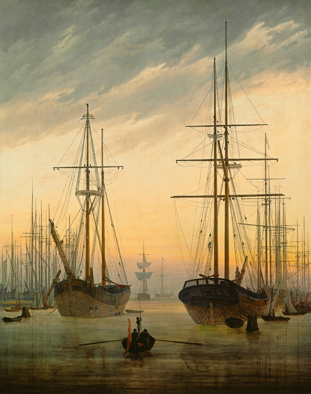 View of a harbour od Caspar David Friedrich