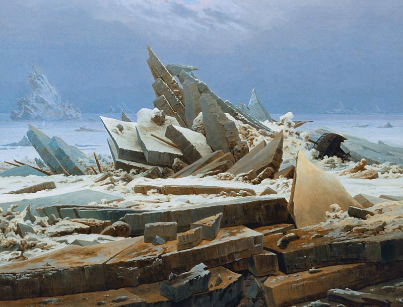 Severní ledový oceán nebo neúspěšné naděje od Caspar David Friedrich