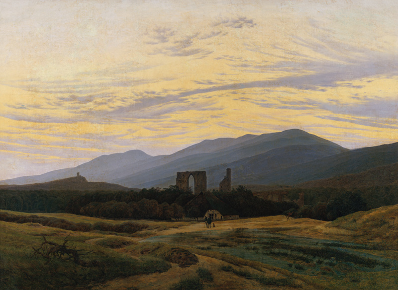 Ruin Eldena in the Sudeten Mountains od Caspar David Friedrich
