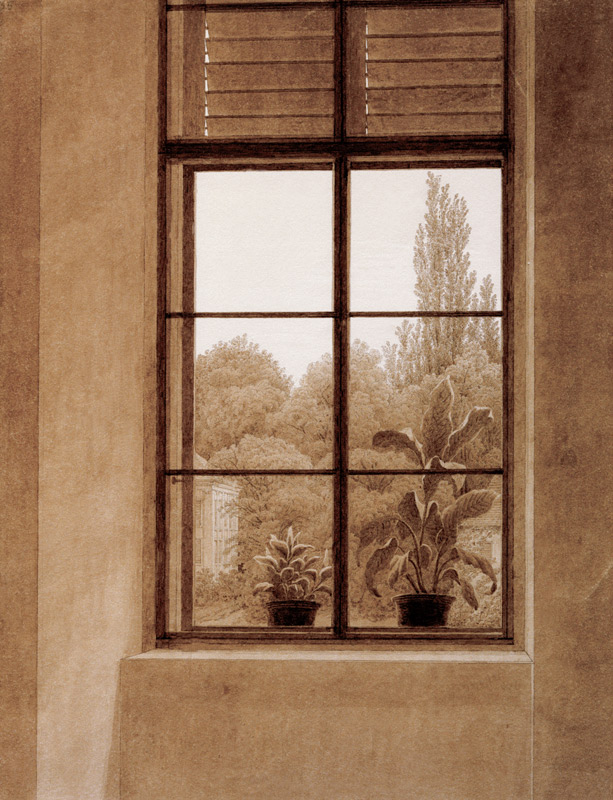 Window w.view o.park od Caspar David Friedrich