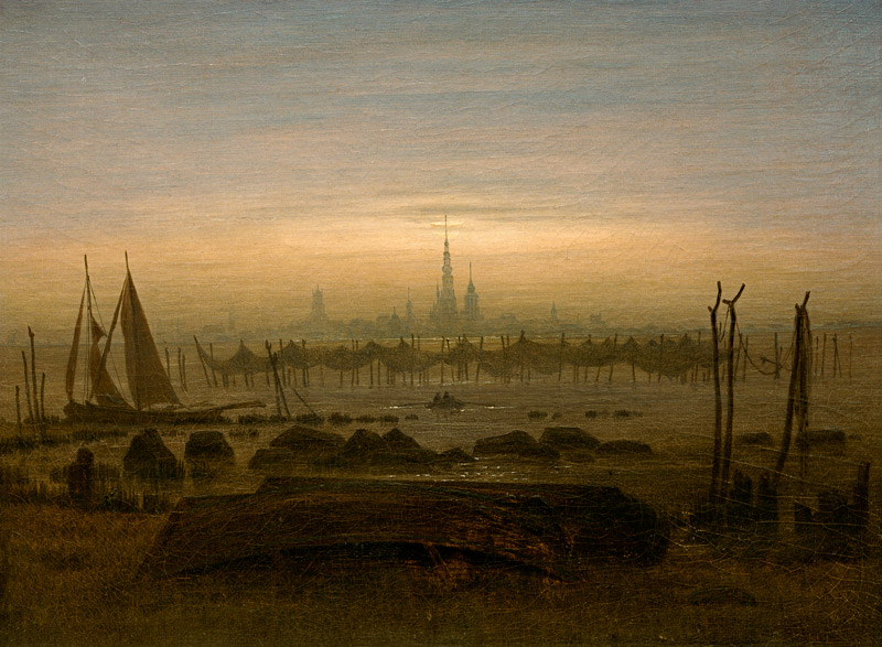 Greifswald in the moonlight od Caspar David Friedrich