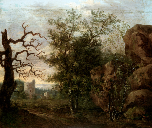 Landscape with bare tree od Caspar David Friedrich