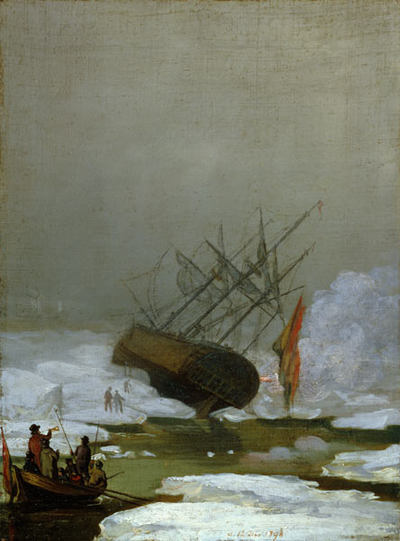 Ship in the Polar Sea od Caspar David Friedrich