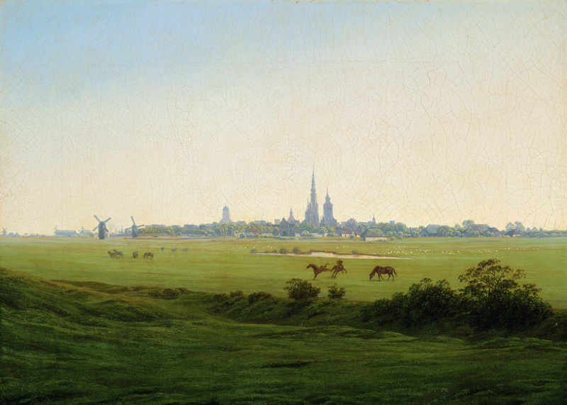 Meadows at Greifswald od Caspar David Friedrich