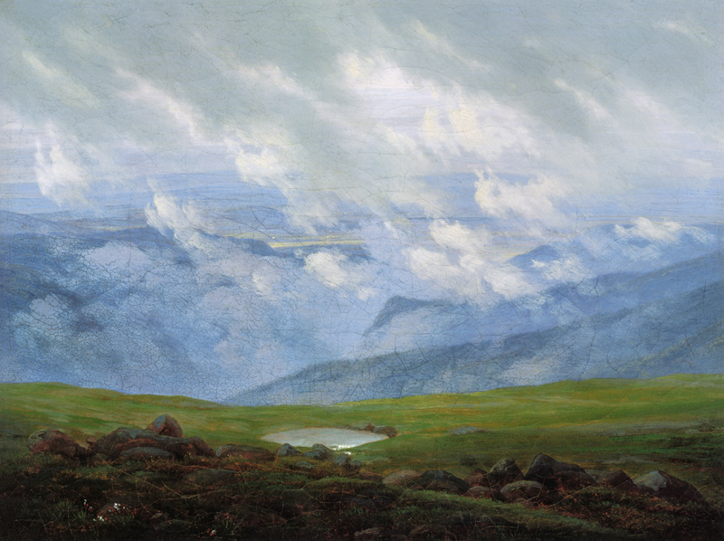 Pulling clouds od Caspar David Friedrich