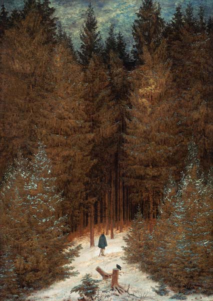 The Chasseur in the woods od Caspar David Friedrich