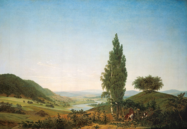 The summer (landscape with lovers) od Caspar David Friedrich